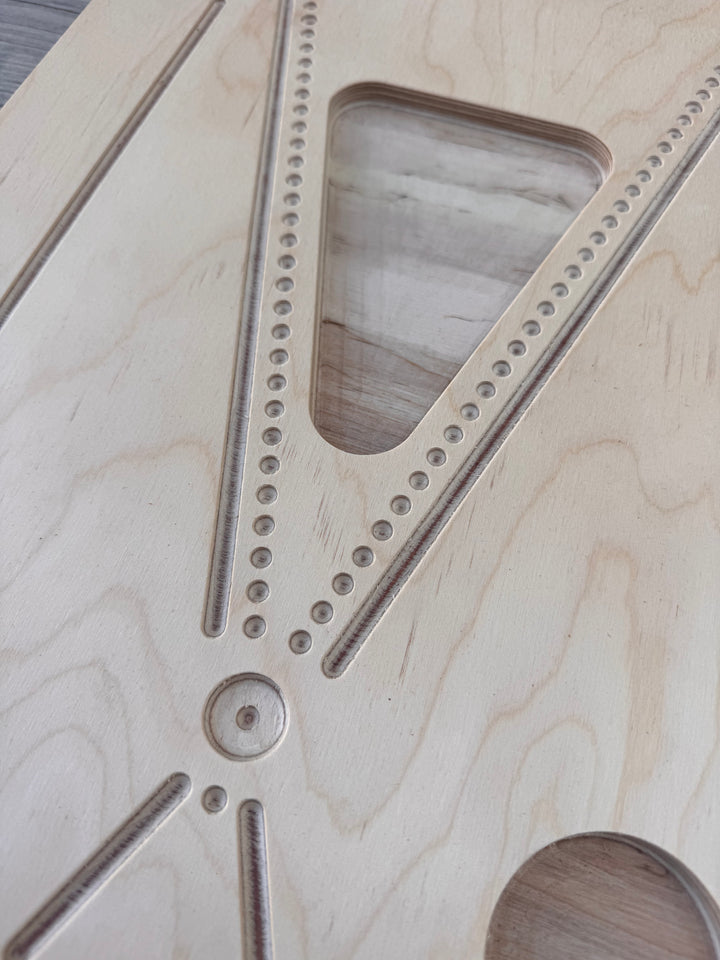 Mala Perlenbrett aus Holz mit 108 Mulden und Ablageflächen für Edelsteinperlen