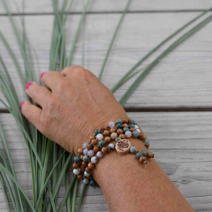 Mala Baumseele Baumachat & Sandelholz 6mm | Summer Collection