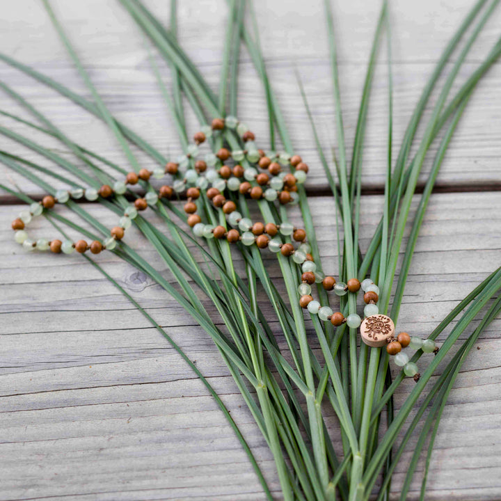 Mala Smaragdseele Aventurin und Sandelholz 6mm | Summer Collection