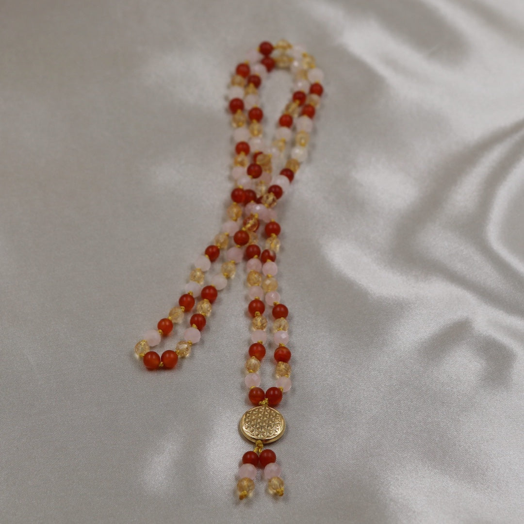 Feuerpferd mit Blume des Lebens Gold