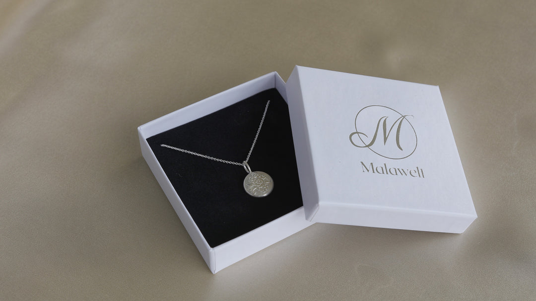 Spiritueller Schmuck mit OM Silber, Ketten Anhänger Malasonne